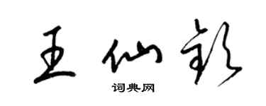 梁錦英王仙欽草書個性簽名怎么寫