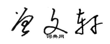 駱恆光曾文軒草書個性簽名怎么寫