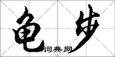 胡問遂龜步行書怎么寫