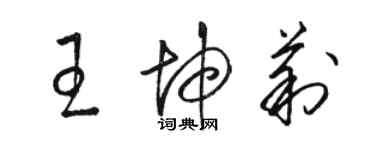 駱恆光王坤莉草書個性簽名怎么寫