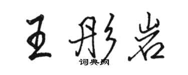 駱恆光王彤岩行書個性簽名怎么寫