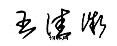朱錫榮王佳微草書個性簽名怎么寫