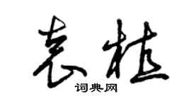 曾慶福袁植草書個性簽名怎么寫