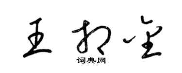 梁錦英王相金草書個性簽名怎么寫