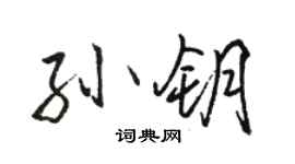 駱恆光孫鑰行書個性簽名怎么寫