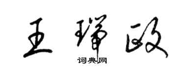 梁錦英王瑞政草書個性簽名怎么寫