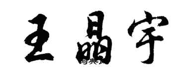 胡問遂王晶宇行書個性簽名怎么寫