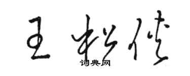 駱恆光王松俠草書個性簽名怎么寫