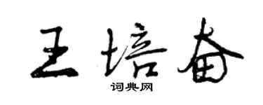 曾慶福王培奮行書個性簽名怎么寫