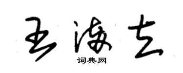 朱錫榮王滿立草書個性簽名怎么寫