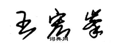 朱錫榮王宏峰草書個性簽名怎么寫