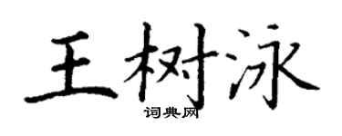 丁謙王樹泳楷書個性簽名怎么寫