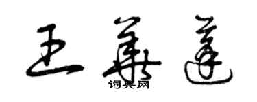 曾慶福王華蓬草書個性簽名怎么寫