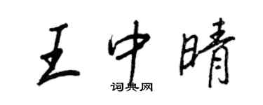 王正良王中晴行書個性簽名怎么寫