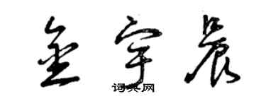 曾慶福金宇晨草書個性簽名怎么寫