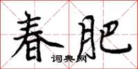 周炳元春肥楷書怎么寫