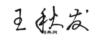 駱恆光王秋發草書個性簽名怎么寫