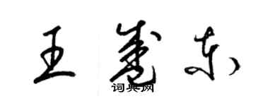 梁錦英王盛東草書個性簽名怎么寫