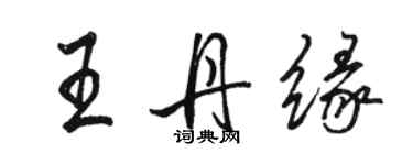 駱恆光王丹緣行書個性簽名怎么寫