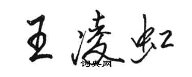 駱恆光王凌虹行書個性簽名怎么寫