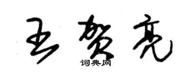 朱錫榮王賀亮草書個性簽名怎么寫