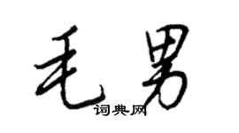 王正良毛男行書個性簽名怎么寫