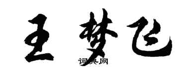 胡問遂王夢飛行書個性簽名怎么寫