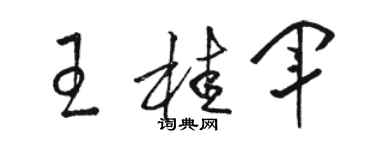 駱恆光王桂軍草書個性簽名怎么寫