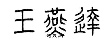 曾慶福王燕達篆書個性簽名怎么寫