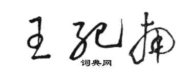 駱恆光王紀南草書個性簽名怎么寫