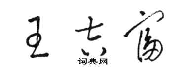 駱恆光王吉富草書個性簽名怎么寫