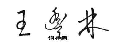 駱恆光王豐林草書個性簽名怎么寫