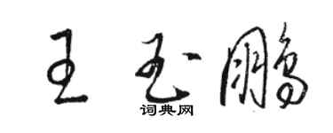 駱恆光王玉鵬草書個性簽名怎么寫