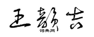 曾慶福王韻吉草書個性簽名怎么寫