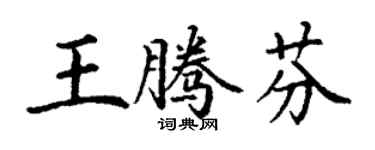 丁謙王騰芬楷書個性簽名怎么寫
