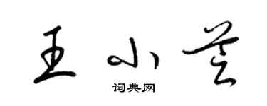 梁錦英王小芝草書個性簽名怎么寫