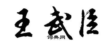 胡問遂王武臣行書個性簽名怎么寫
