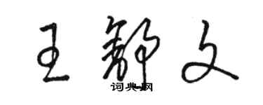 駱恆光王舒文草書個性簽名怎么寫