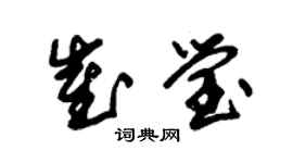 朱錫榮崔瑩草書個性簽名怎么寫