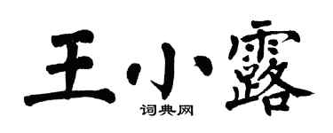 翁闓運王小露楷書個性簽名怎么寫