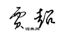 梁錦英賈超草書個性簽名怎么寫