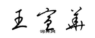 梁錦英王宣華草書個性簽名怎么寫