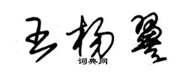 朱錫榮王楊翼草書個性簽名怎么寫