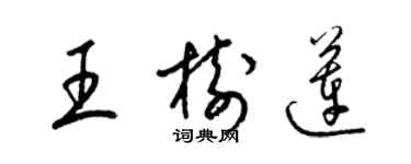 梁錦英王樹蓮草書個性簽名怎么寫