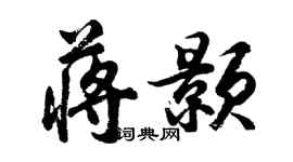 胡問遂蔣顥行書個性簽名怎么寫