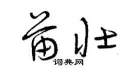 曾慶福苗壯草書個性簽名怎么寫