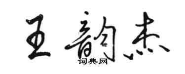 駱恆光王韻傑行書個性簽名怎么寫