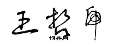 曾慶福王哲虎草書個性簽名怎么寫