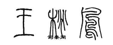 陳墨王桃鳳篆書個性簽名怎么寫