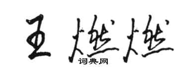 駱恆光王燃燃行書個性簽名怎么寫